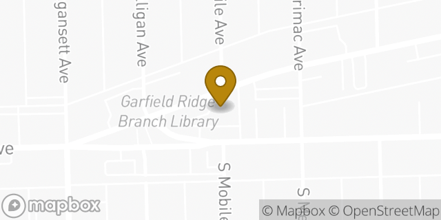 Map showing the location of Bank Of America in Chicago, IL 60638