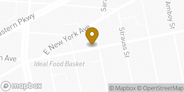 Map showing the location of Subway in Brooklyn, NY 11212