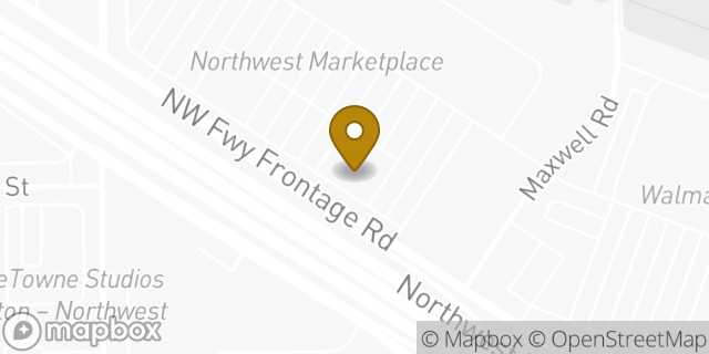 Map showing the location of Chipotle Mexican Grill in Houston, TX 77040