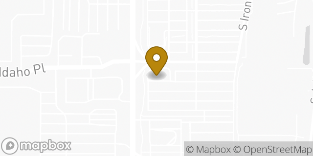 Map showing the location of Starbucks in Aurora, CO 80012