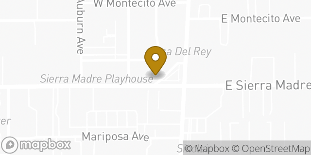 Map showing the location of Chase Bank in Sierra Madre, CA 91024
