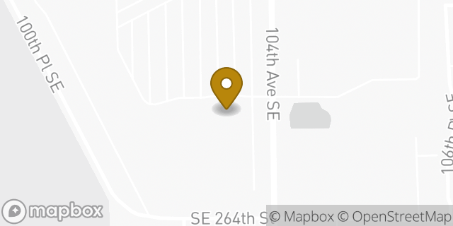 Map showing the location of Starbucks Coffee Company in Kent, WA 98030