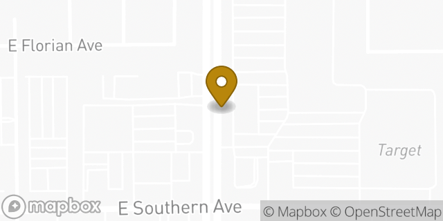 Map showing the location of ATM Target in Mesa, AZ