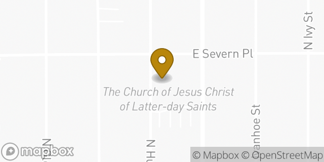 Map showing the location of The Church of Jesus Christ of Latter-day Saints in Denver, CO 80220