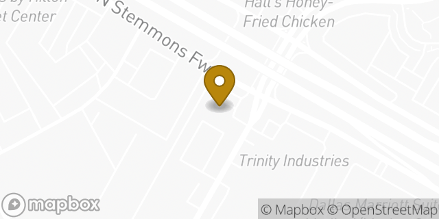 Map showing the location of Amazon Locker - Izzy in Dallas, TX 75207