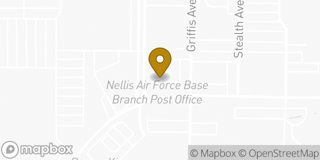 Map showing the location of Enterprise Rent-A-Car in Nellis AFB, NV 89191