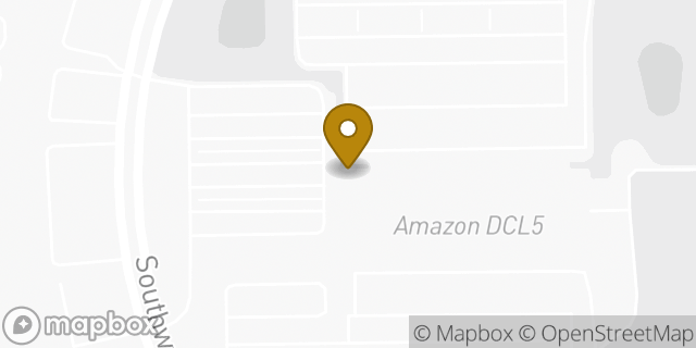 Map showing the location of Amazon Locker - Cleanto in Toledo, OH 43614