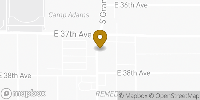 Map showing the location of Starbucks in Spokane, WA 99203