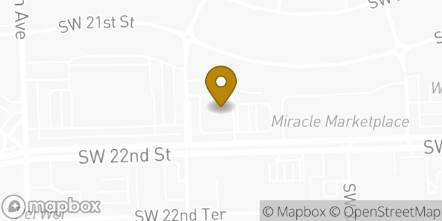 Map showing the location of Walgreens in Miami, FL
