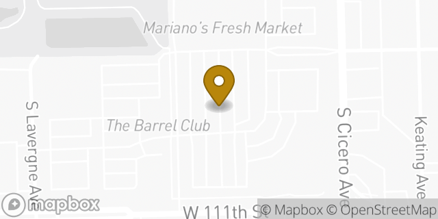 Map showing the location of TJ Maxx in Oak Lawn, IL 60453