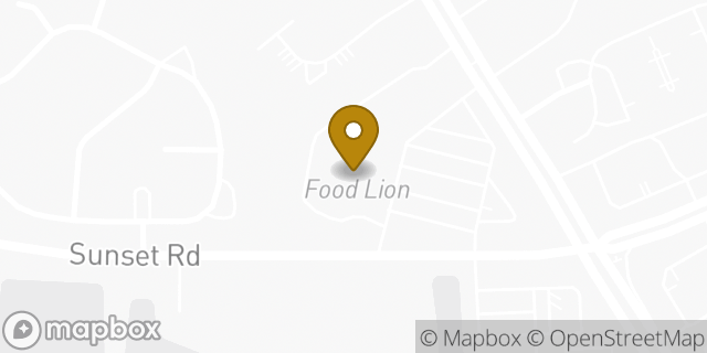 Map showing the location of Food Lion in Charlotte, NC 28216
