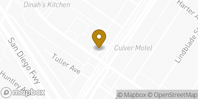 Map showing the location of Budget Car Rental in Culver City, CA 90230
