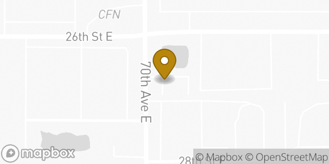 Map showing the location of Subway in Fife, WA 98424