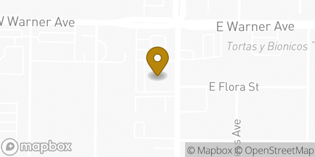 Map showing the location of ATM CVS in Santa Ana, CA