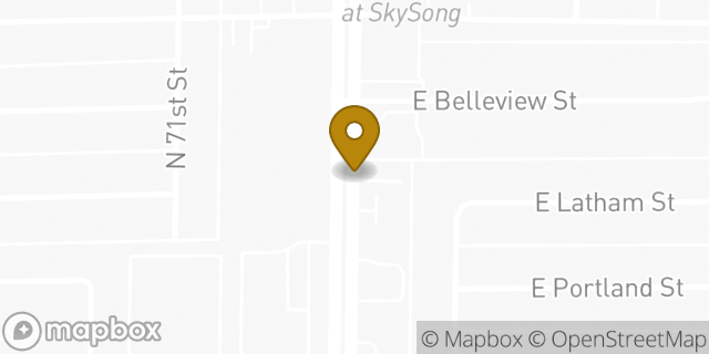 Map showing the location of Scottsdale - Motor Mile HLE in Scottsdale, AZ 85257