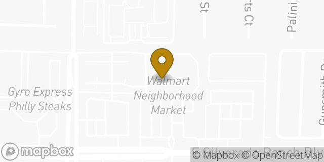 Map showing the location of Walmart Neighborhood Market in Las Vegas, NV 89183