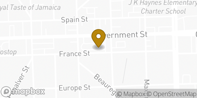 Map showing the location of McDonald's in Baton Rouge, LA 70802