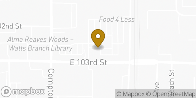 Map showing the location of Subway in Los Angeles, CA 90002
