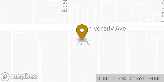 Map showing the location of Aldi in Des Moines, IA 50317
