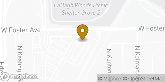 Map showing the location of Starbucks Coffee Company in Chicago, IL 60630