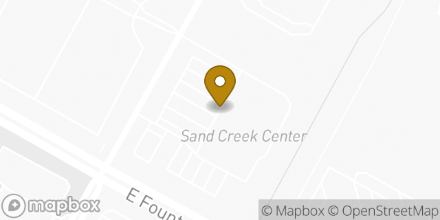 Map showing the location of Starbucks in Colorado Springs, CO 80916