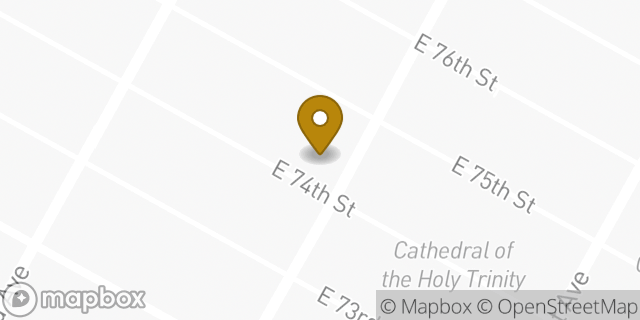 Map showing the location of Equinox East 74th Street in New York, NY 10021