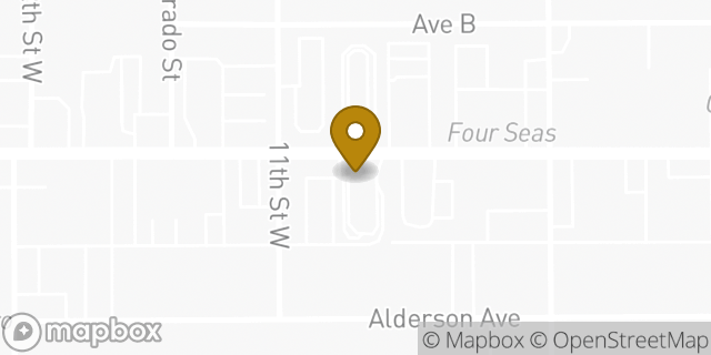 Map showing the location of McDonald's in Billings, MT 59102