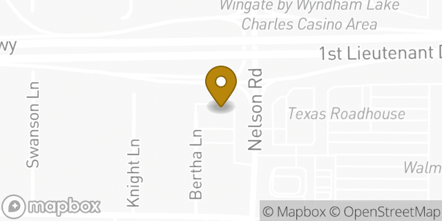 Map showing the location of Panera Bread in Lake Charles, LA 70605