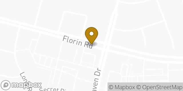 Map showing the location of Bank of America ATM in Sacramento, CA 95831