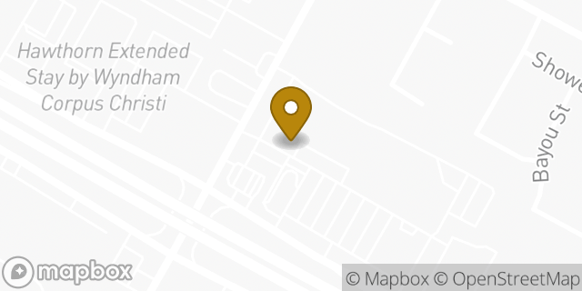 Map showing the location of Subway in Corpus Christi, TX 78416