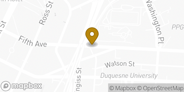 Map showing the location of Pittsburgh - 5th Avenue HLE in Pittsburgh, PA 15219