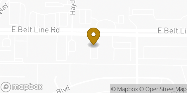 Map showing the location of Belt Line & Nix in Carrollton, TX 75006