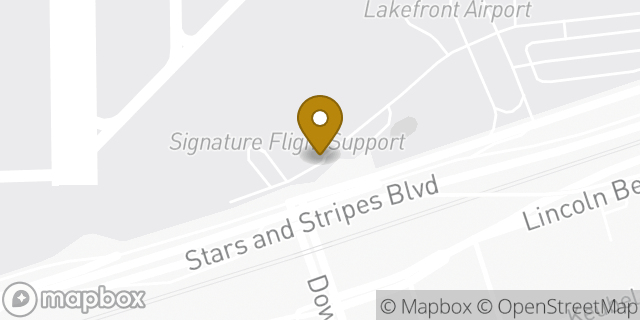 Map showing the location of New Orleans - Signature Aviation New Orleans Lakefront NEW (Private Flights Only) in New Orleans, LA 70126